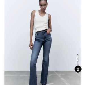 Zara high rise flared jeans US 4